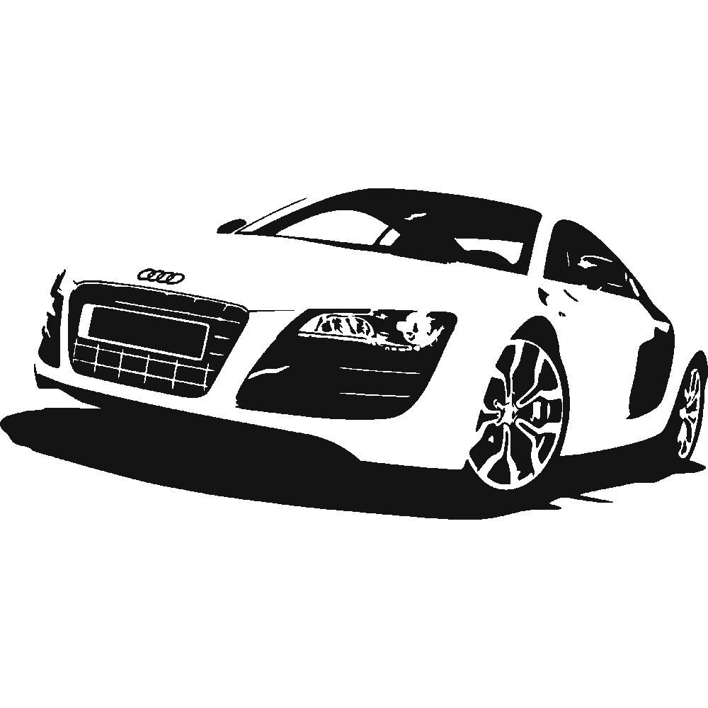 Muur sticker: aanpassing van Audi R8