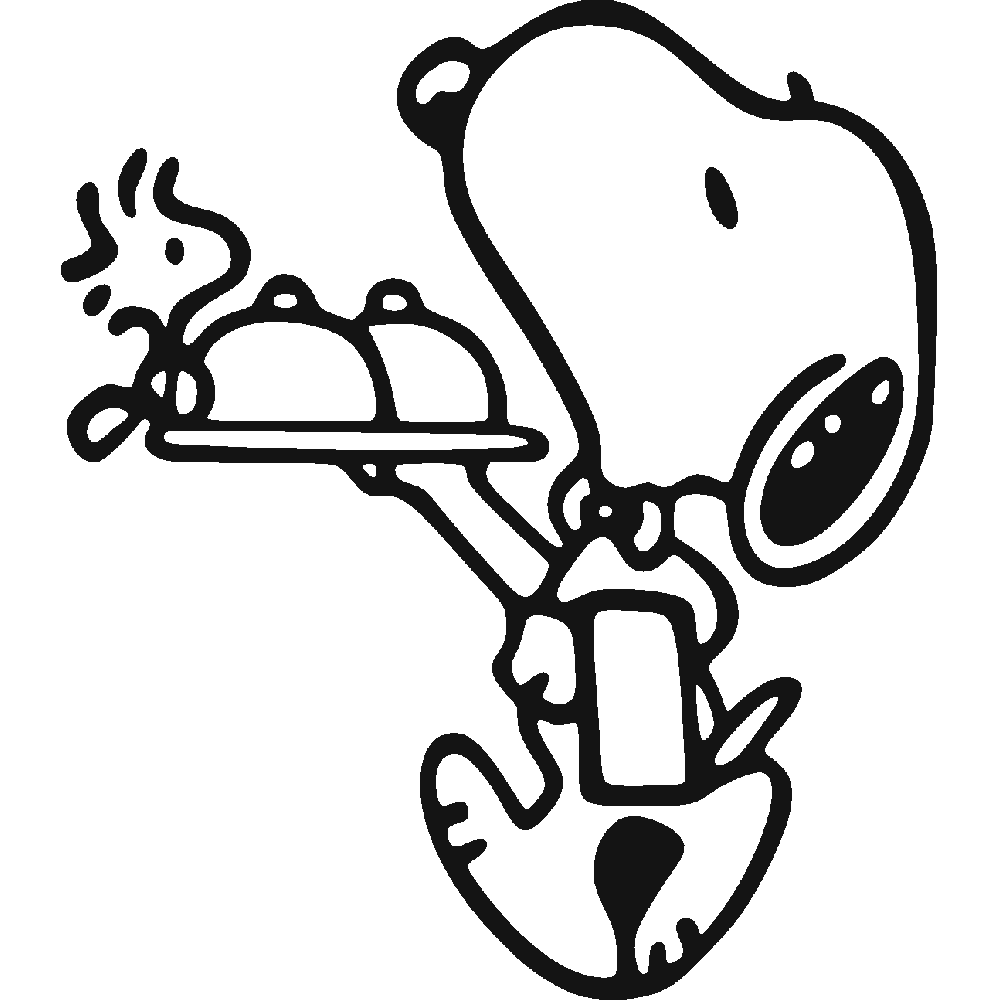 Wall sticker: customization of Snoopy Serveur