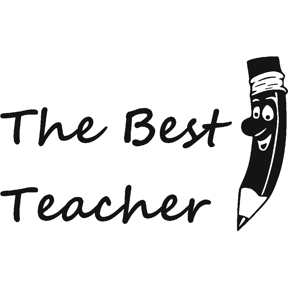 Wall sticker: customization of The best teacher