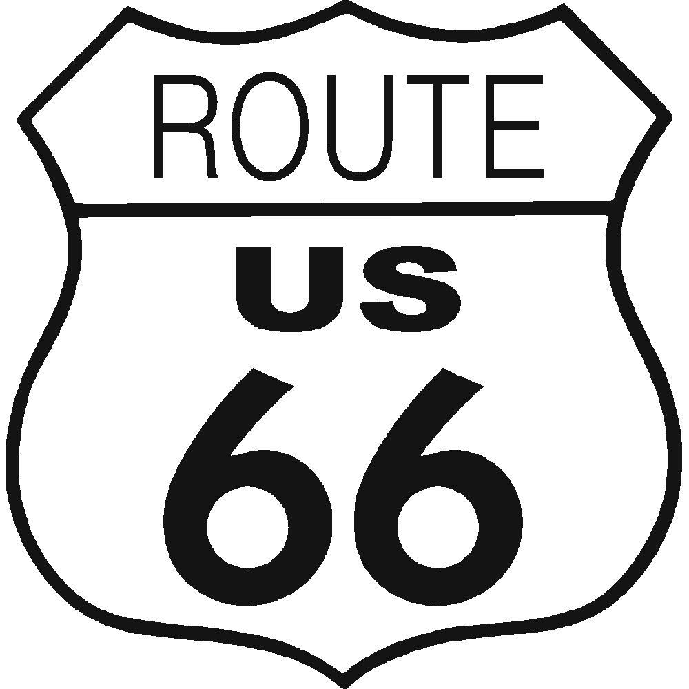 Muur sticker: aanpassing van Route 66 - Empty