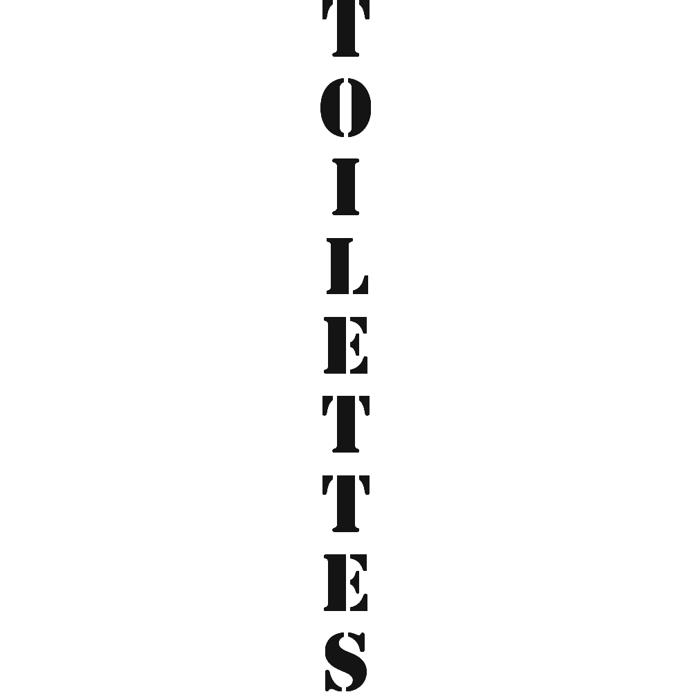Wall sticker: customization of Toilettes 2 - Stencil