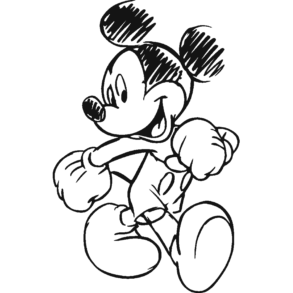 Wall sticker: customization of Mickey Esquisse