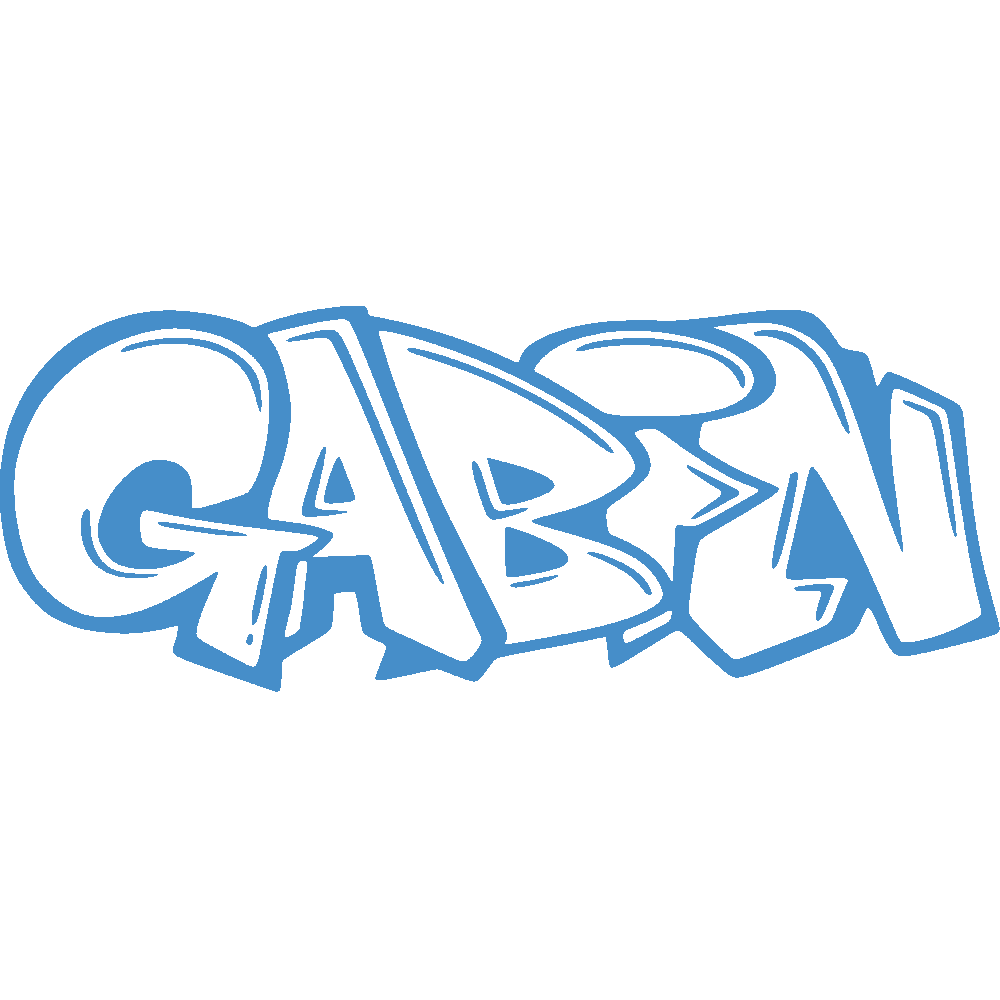 Muur sticker: aanpassing van Gabin Graffiti 2