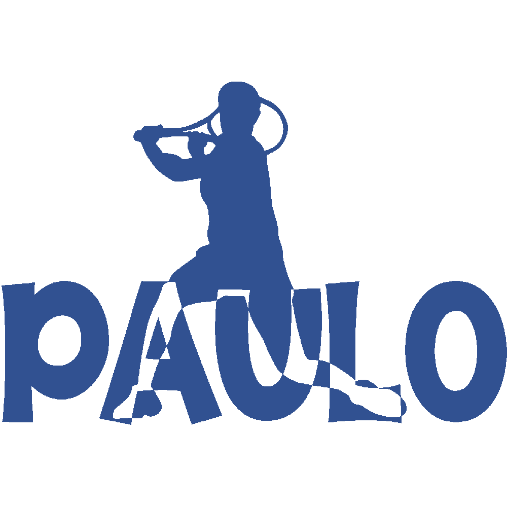 Muur sticker: aanpassing van Paulo - Tennis Revert