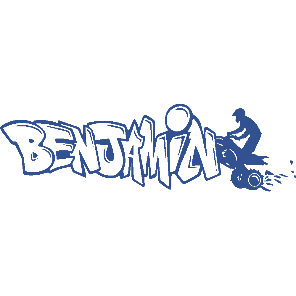Wall sticker: customization of Benjamin Graffiti Quad