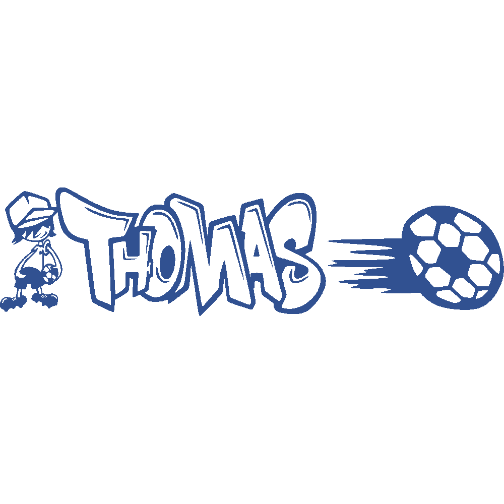 Wall sticker: customization of Thomas Graffiti Football