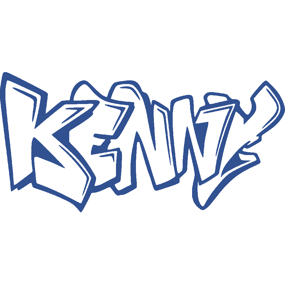 Muur sticker: aanpassing van Kenny Graffiti