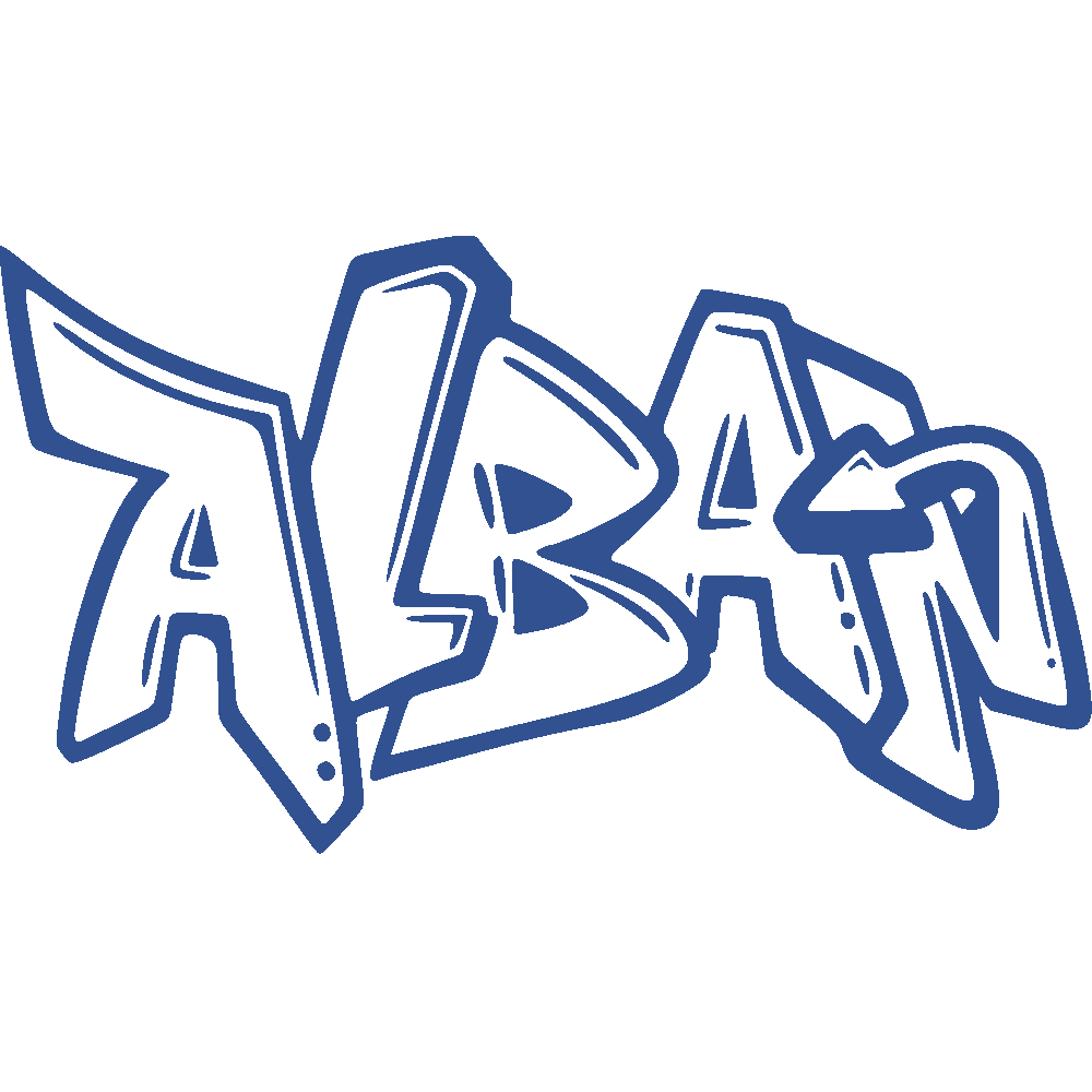 Muur sticker: aanpassing van Alban Graffiti
