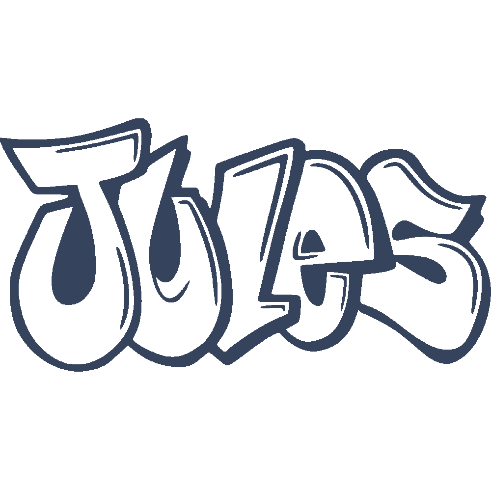 Muur sticker: aanpassing van Jules Graffiti