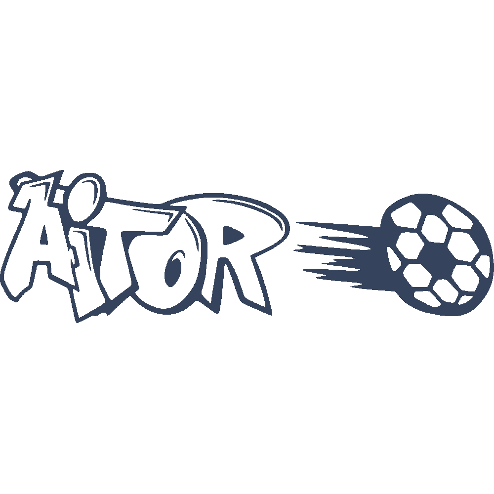 Wall sticker: customization of Aitor Graffiti Football