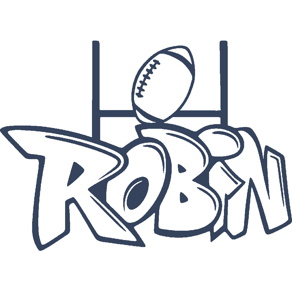 Wall sticker: customization of Robin Graffiti Rugby 2