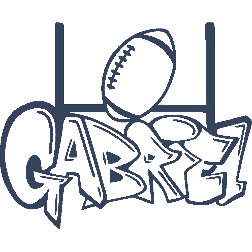 Wall sticker: customization of Gabriel Graffiti Rugby 2
