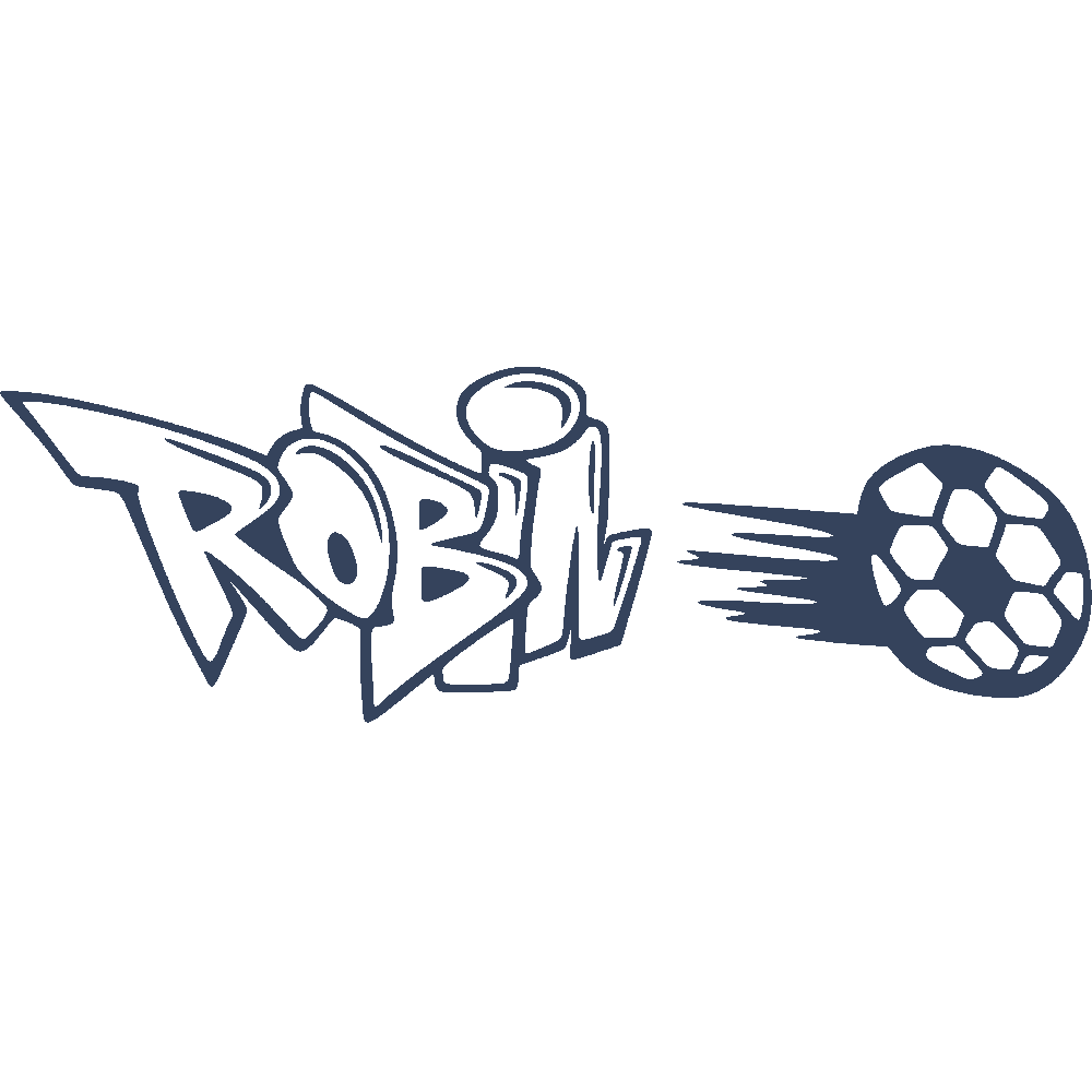 Wall sticker: customization of Robin Graffiti Football