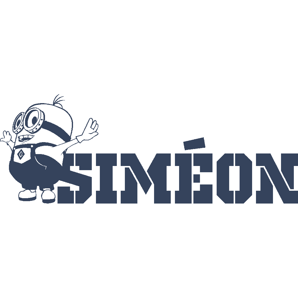 Muur sticker: aanpassing van Simon Minion