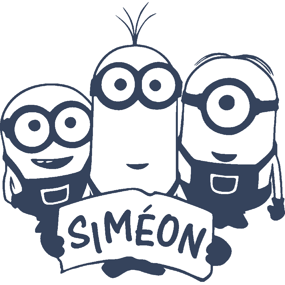 Wall sticker: customization of Simon Trio de Minions