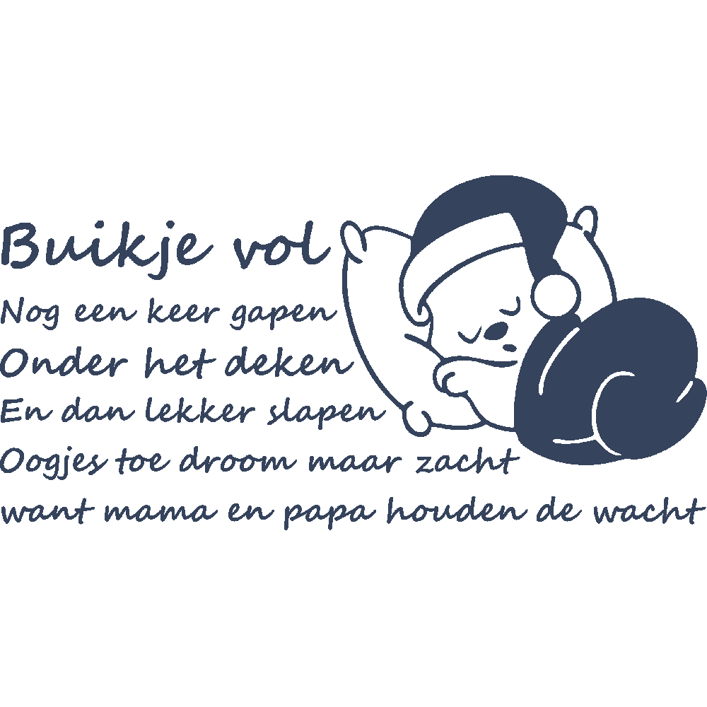 Wall sticker: customization of Buikje vol