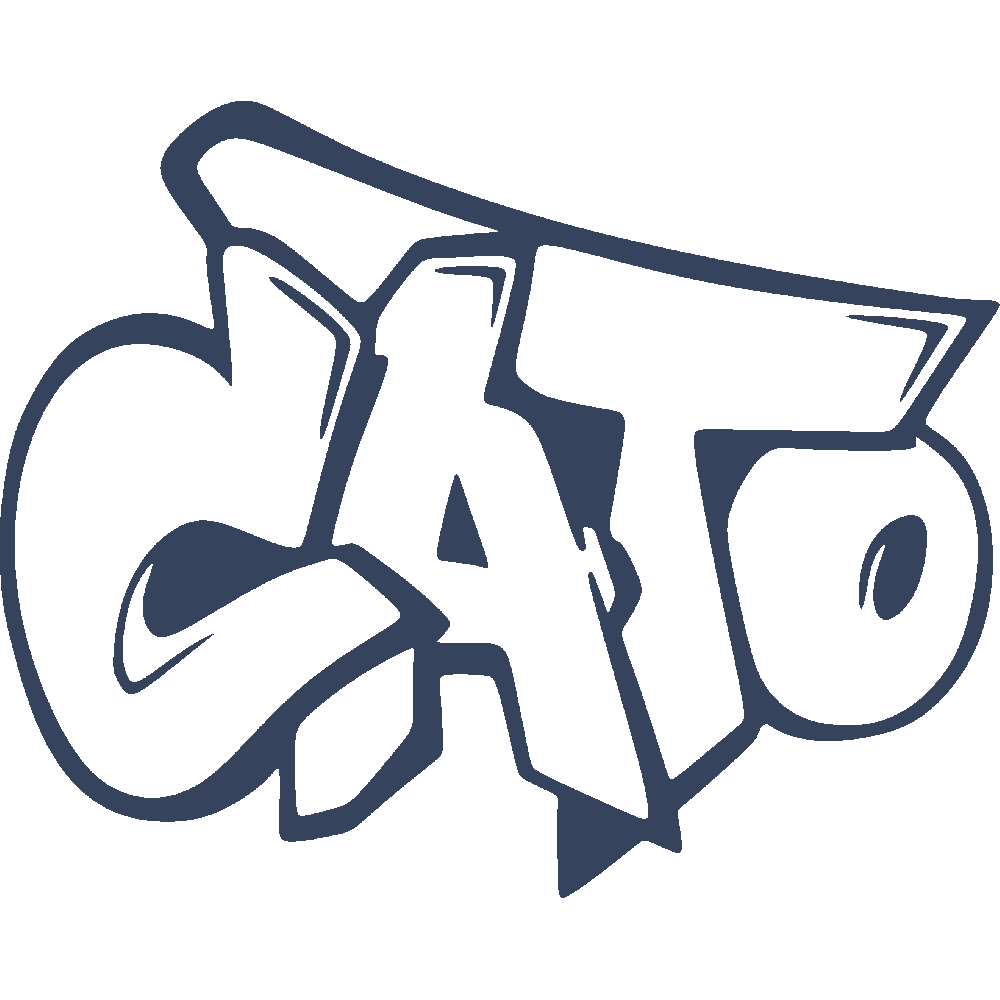 Muur sticker: aanpassing van Cato Graffiti