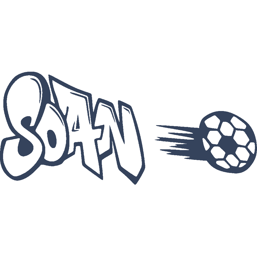 Muur sticker: aanpassing van Soan Graffiti Football