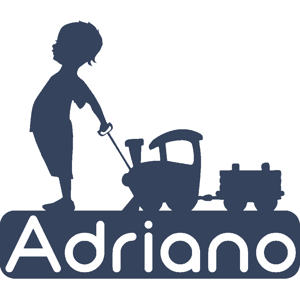 Muur sticker: aanpassing van Adriano Petit Train