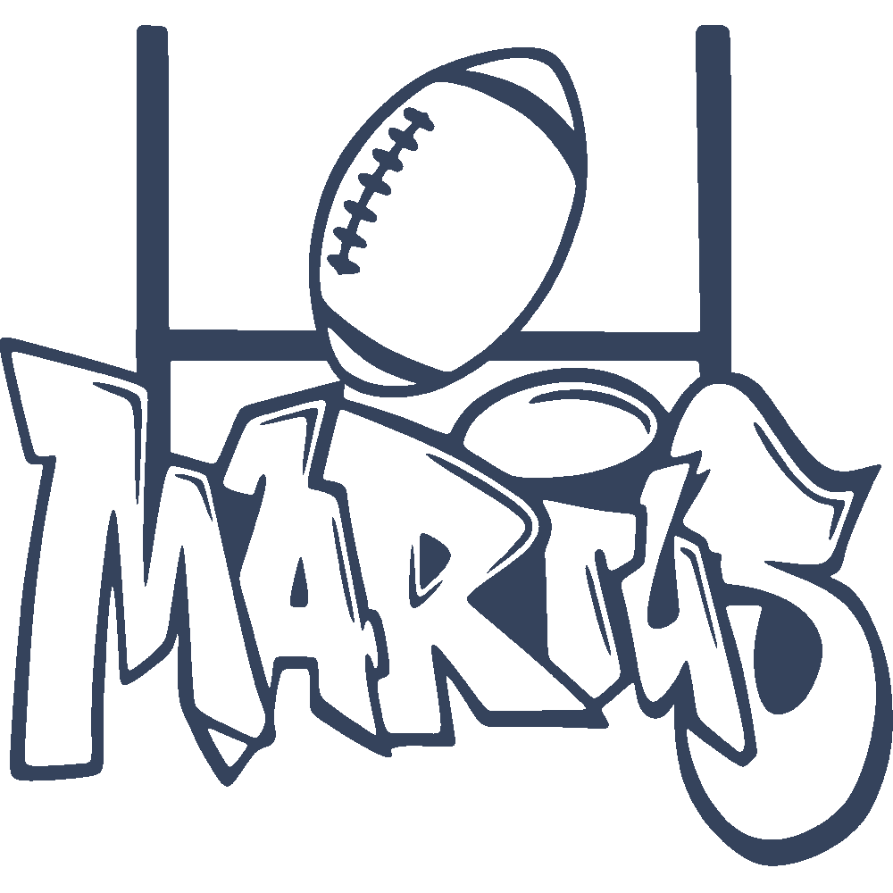 Wall sticker: customization of Marius Graffiti Rugby