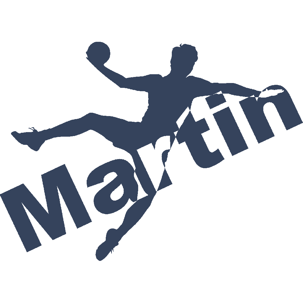 Muur sticker: aanpassing van Martin Handball