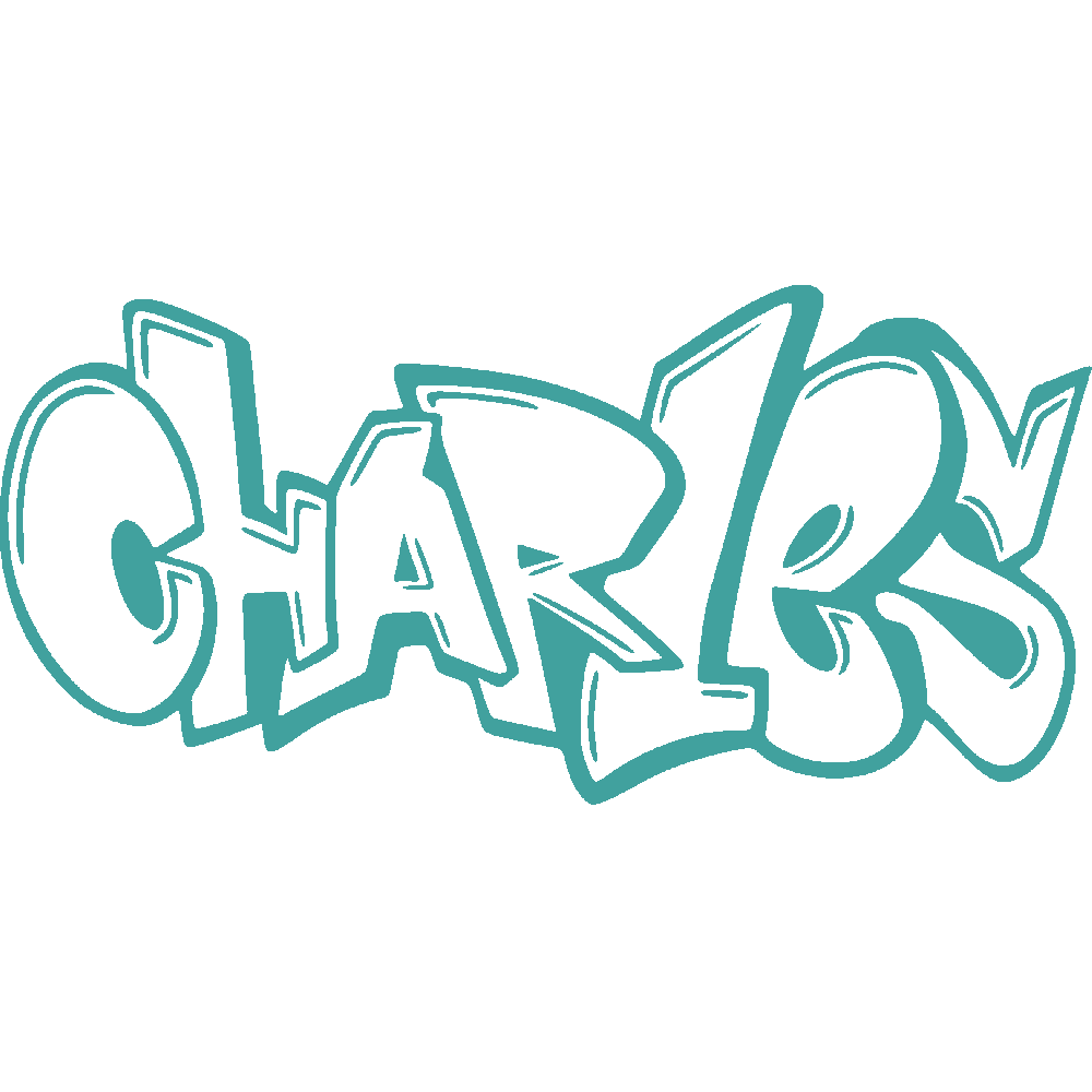 Wall sticker: customization of Charles Graffiti