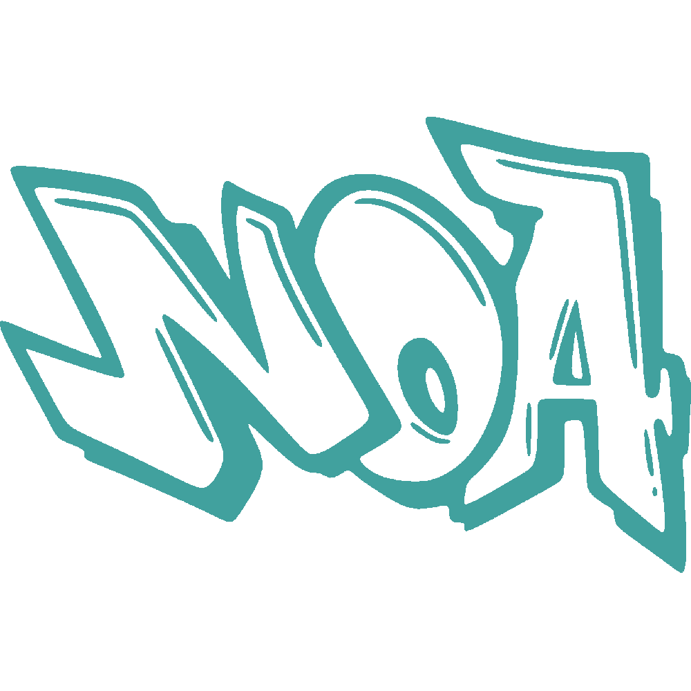 Muur sticker: aanpassing van Noa Graffiti