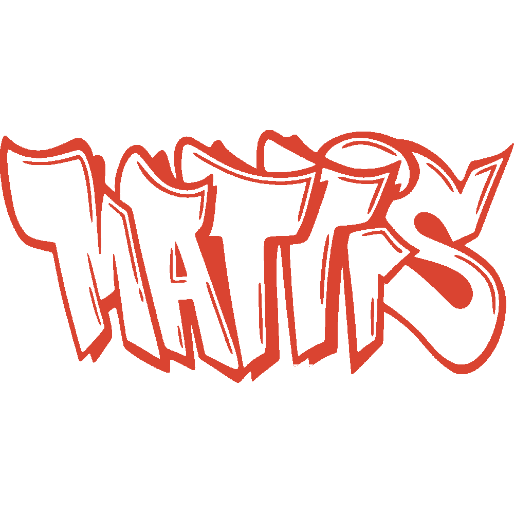 Sticker mural: personnalisation de Mattis Graffiti