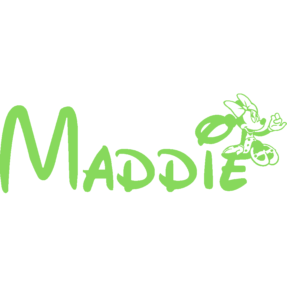Muur sticker: aanpassing van Maddie Minnie