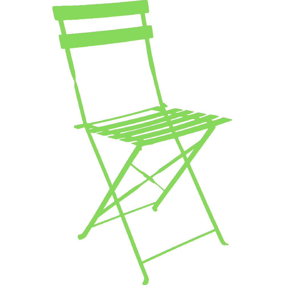 Muur sticker: aanpassing van Chaise de jardin