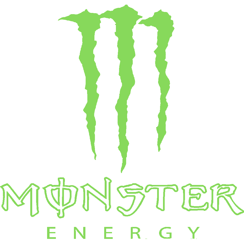 Muur sticker: aanpassing van Monster Energy