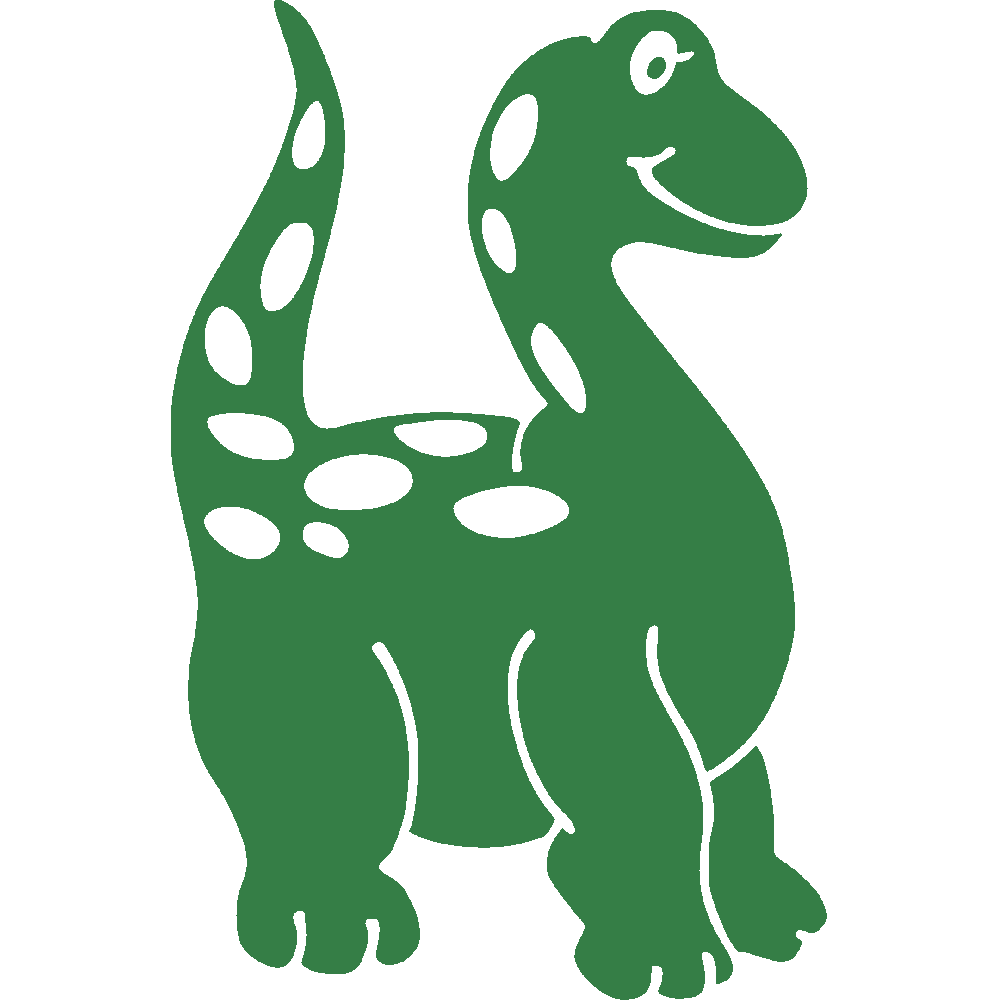 Muur sticker: aanpassing van Funny Dino
