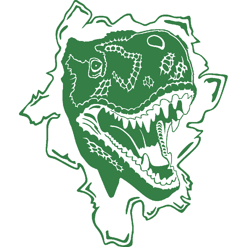 Muur sticker: aanpassing van Scary T-Rex