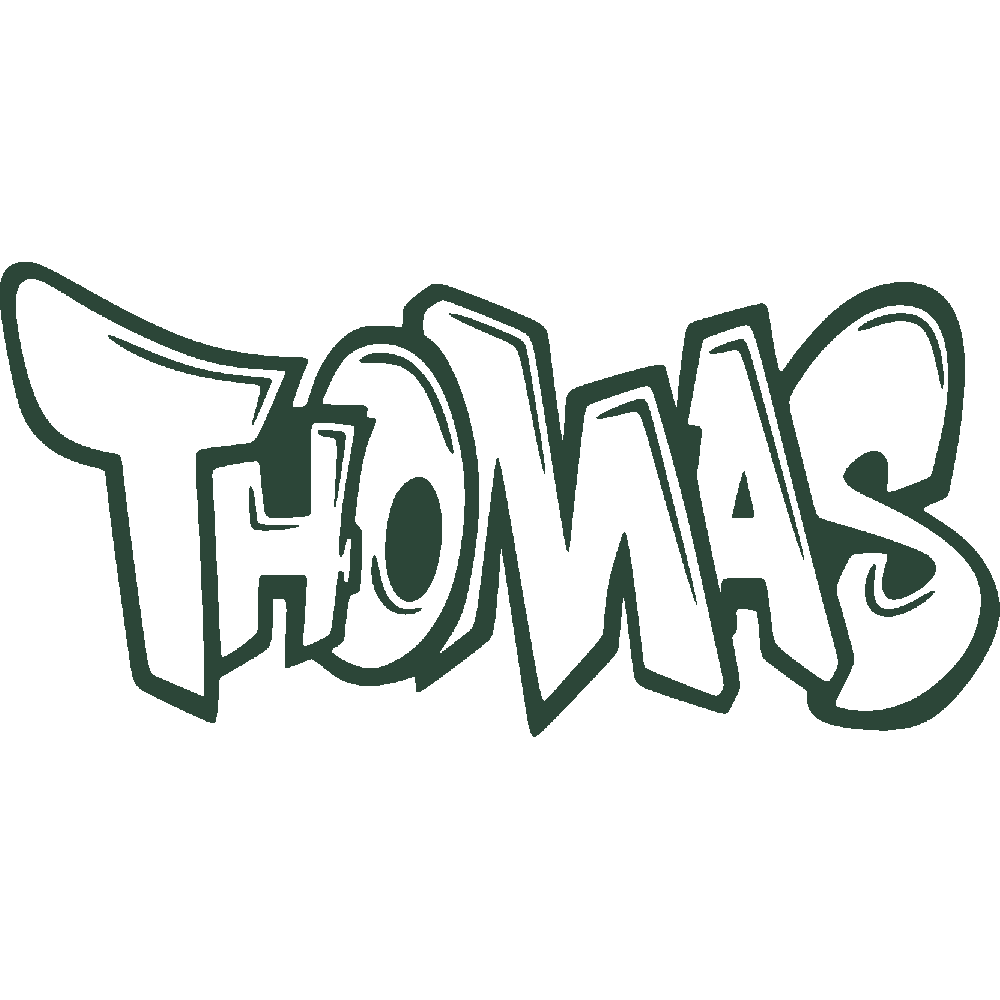 Wall sticker: customization of Thomas Graffiti