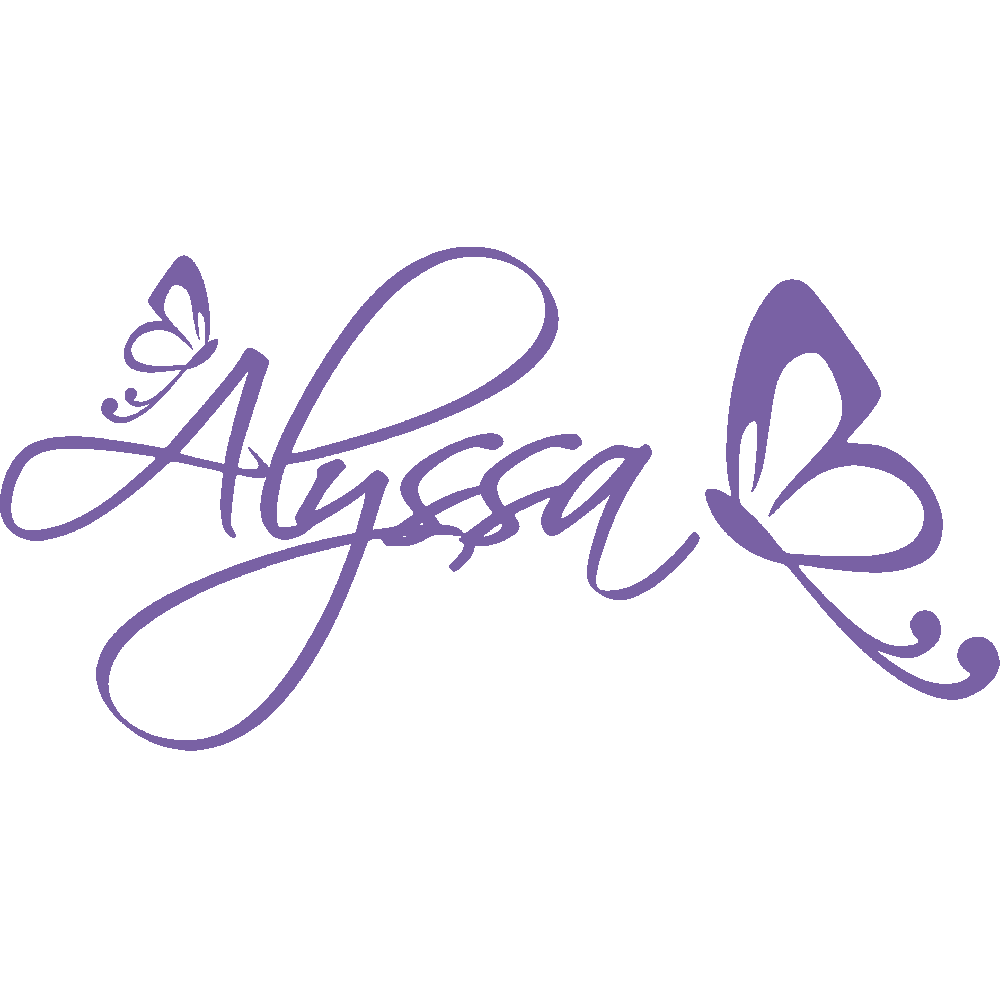 Muur sticker: aanpassing van Alyssa Papillons