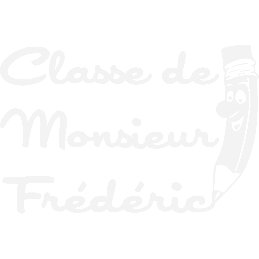Wall sticker: customization of Monsieur Frdric