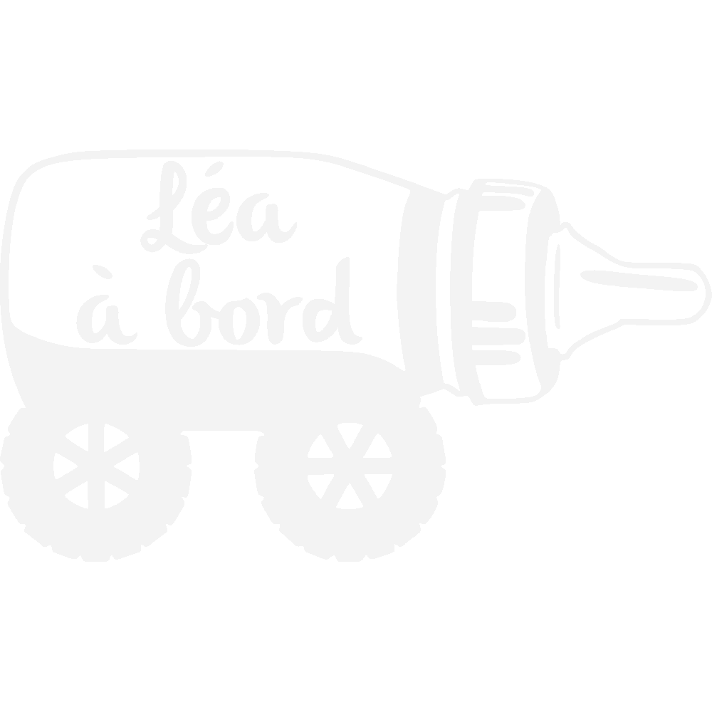 Wall sticker: customization of La  bord - Biberon