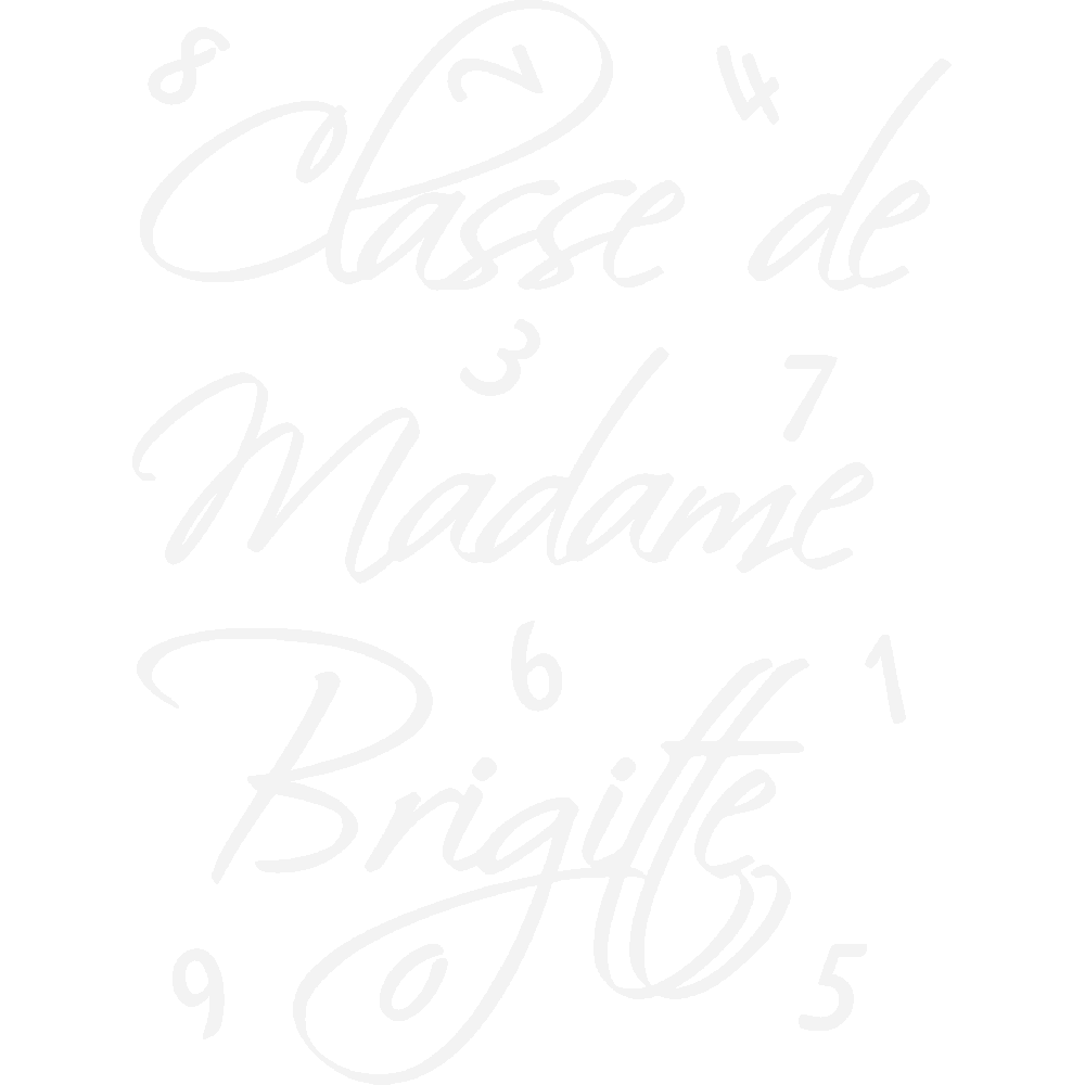 Wall sticker: customization of Madame Brigitte
