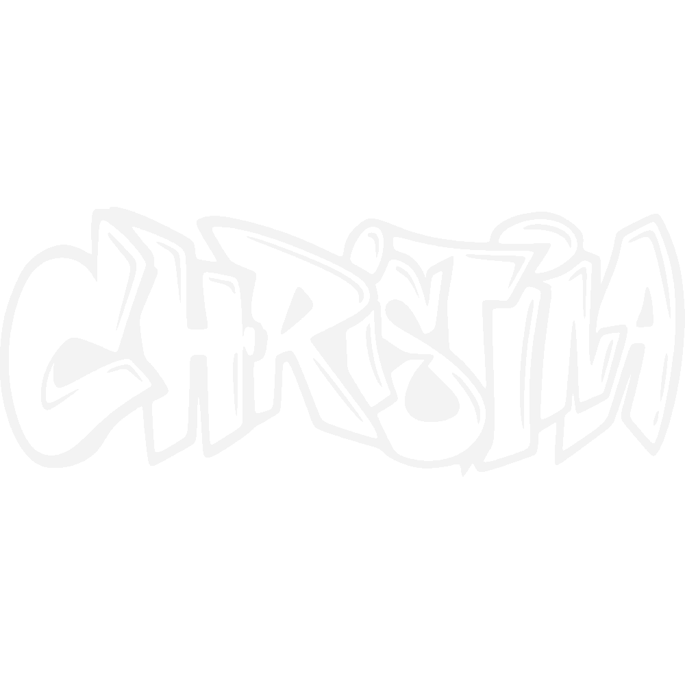 Muur sticker: aanpassing van Christina Graffiti