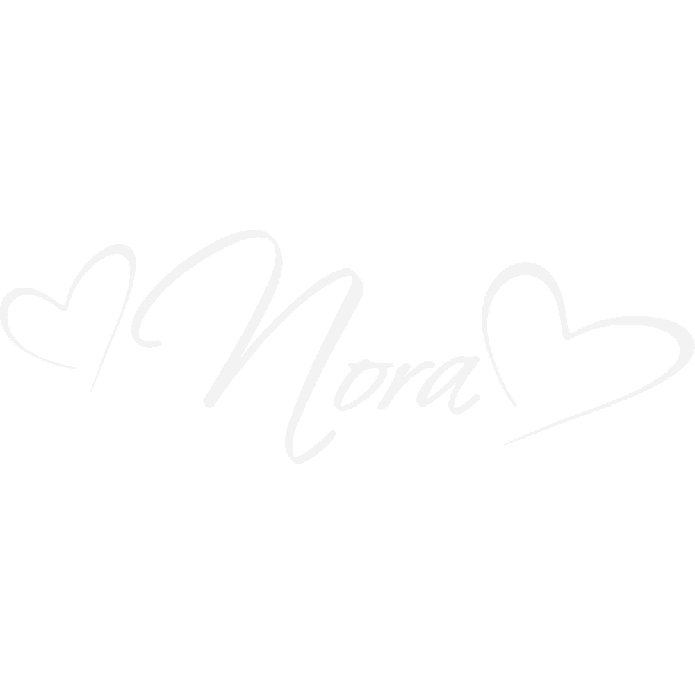 Wall sticker: customization of Nora Script Coeurs