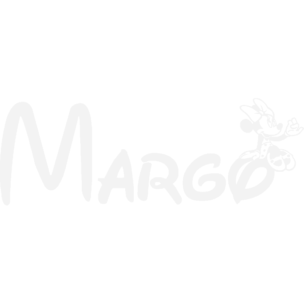 Muur sticker: aanpassing van Margo Minnie