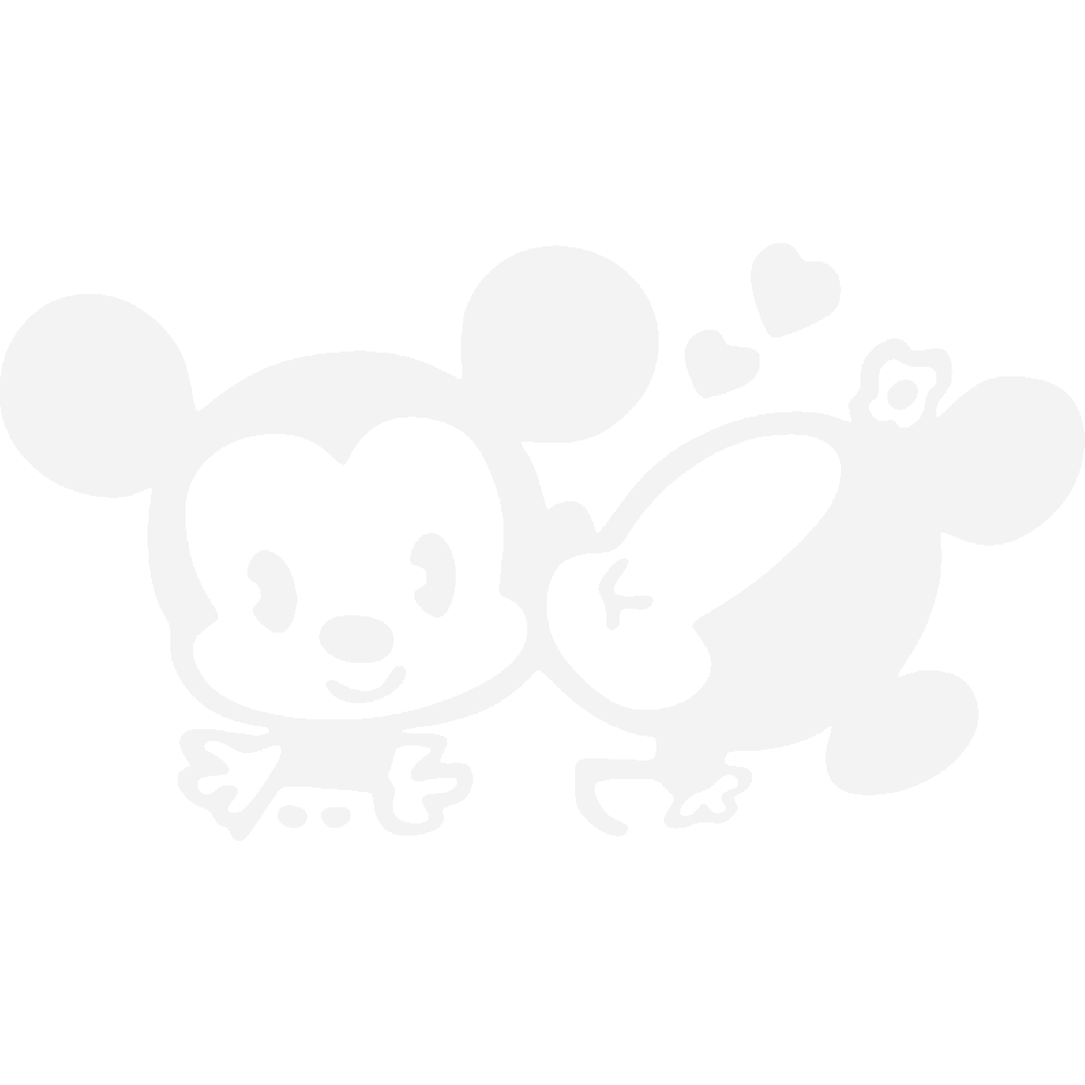 Wall sticker: customization of Mickey Minnie Manga