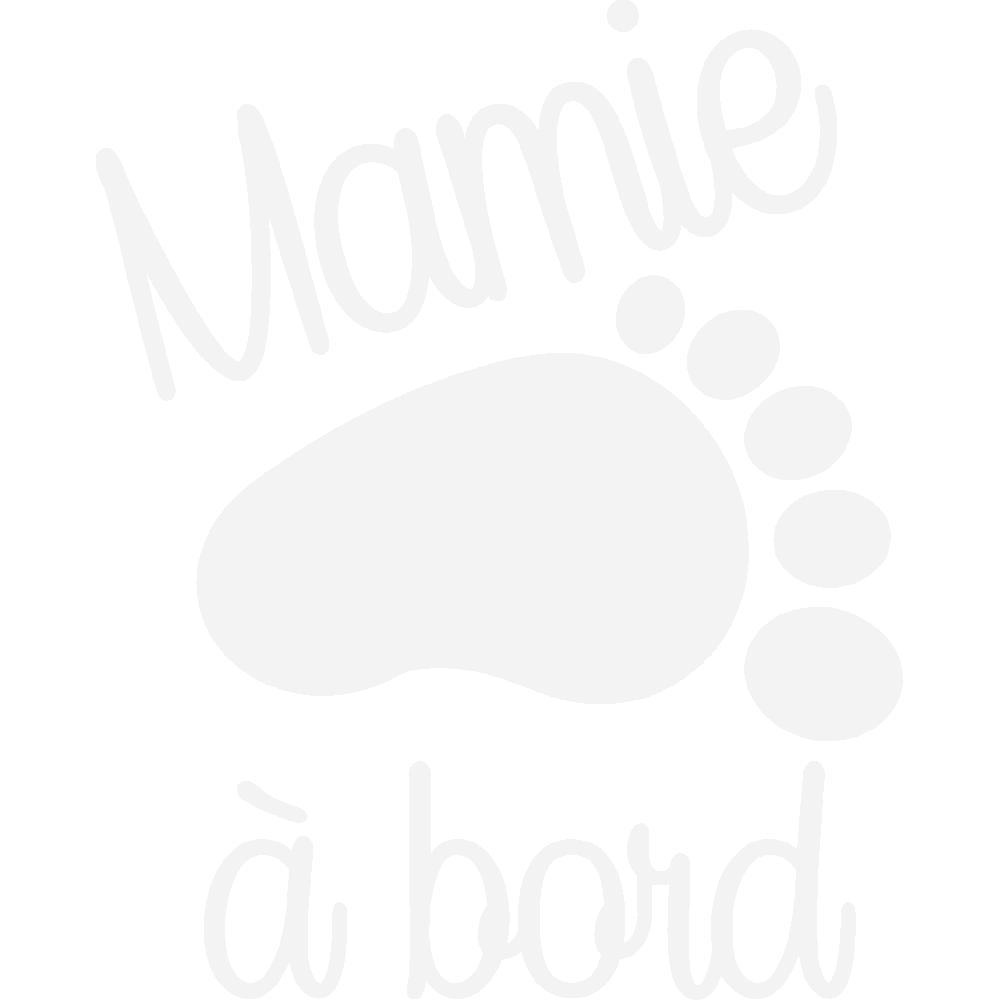 Muur sticker: aanpassing van Mamie  bord - Pied 2