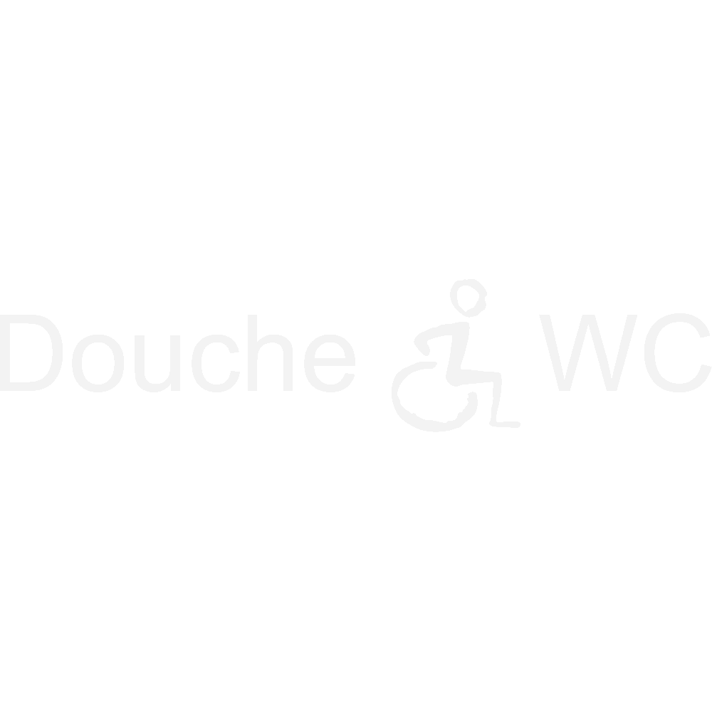 Muur sticker: aanpassing van Douche WC Traits - Invalides