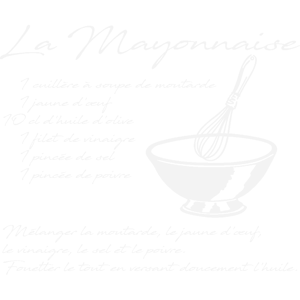 Wall sticker: customization of La mayonnaise