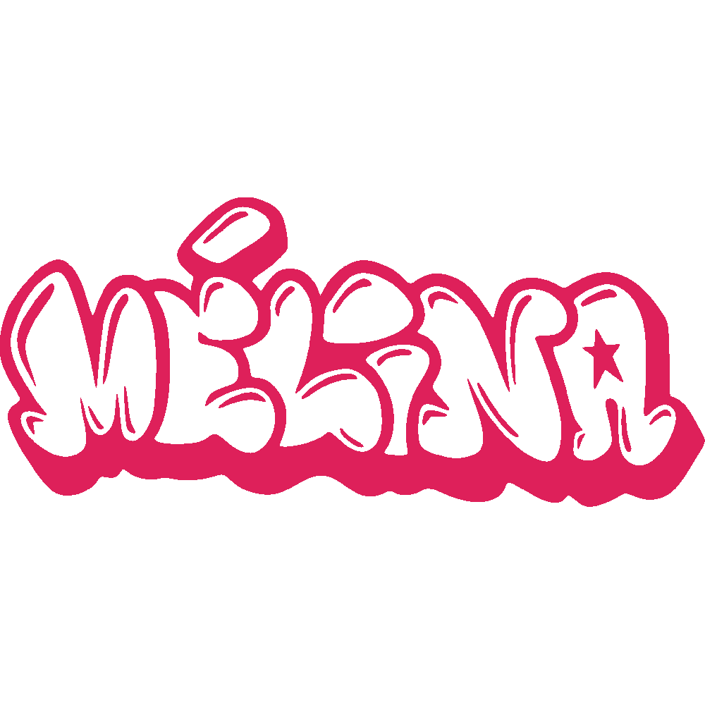 Muur sticker: aanpassing van Mlina Graffiti 2