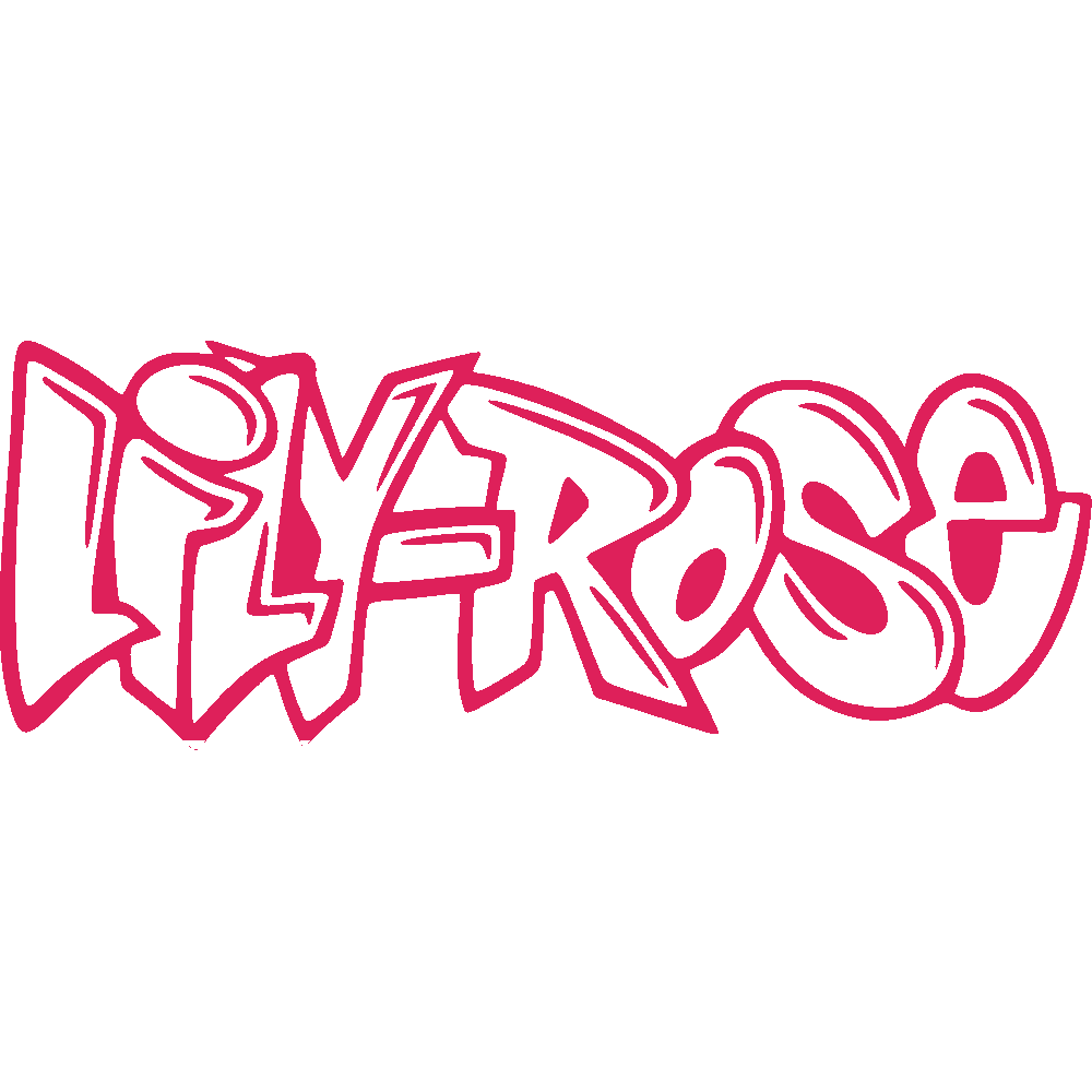 Sticker mural: personnalisation de Lily-Rose Graffiti