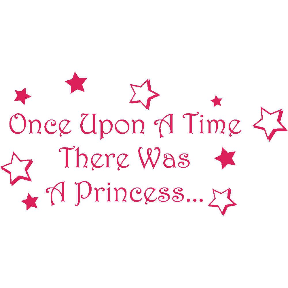 Muur sticker: aanpassing van Once Upon a Princess