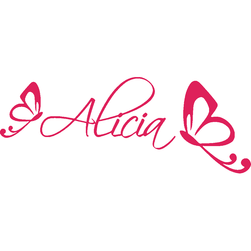 Muur sticker: aanpassing van Alicia Papillons