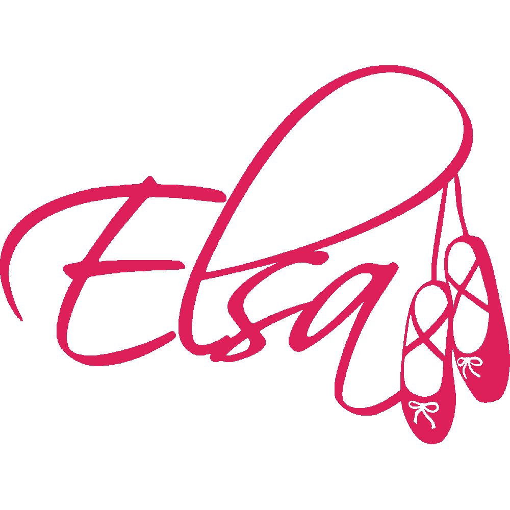Muur sticker: aanpassing van Elsa Ballerines